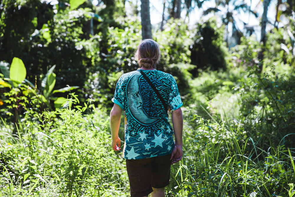 Green t-shirt featuring The Band vintage graphic print