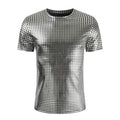 Silver Metallic Short-Sleeve T-Shirt